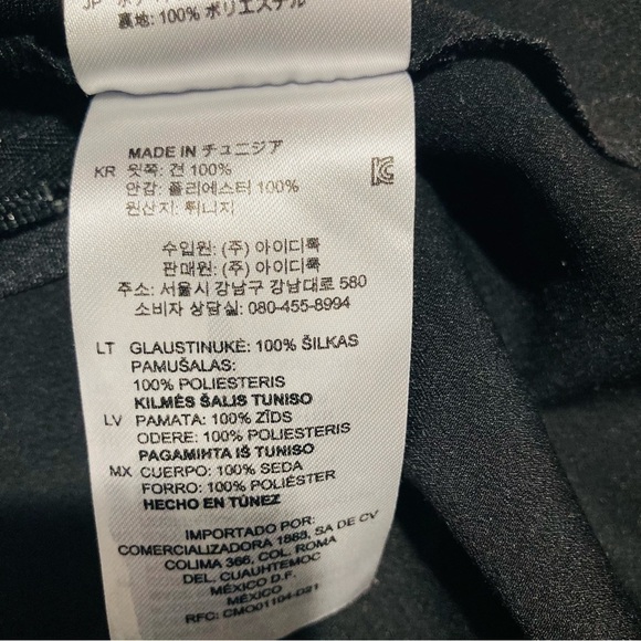 SANDRO PARIS Sz 3 (EU) US S Tattoo Print Ruffles Neckline Sleeves A-Line Dress - Picture 13 of 15